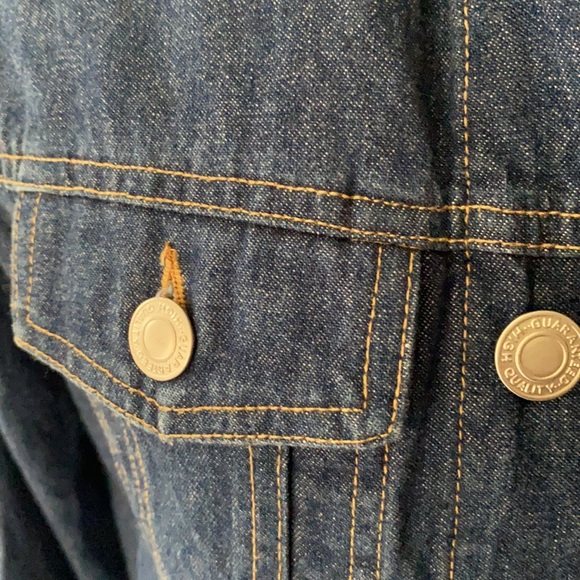 ABSTRACT DESIGNED JEANS JACKET Sz-Sm - Picture 9 of 11